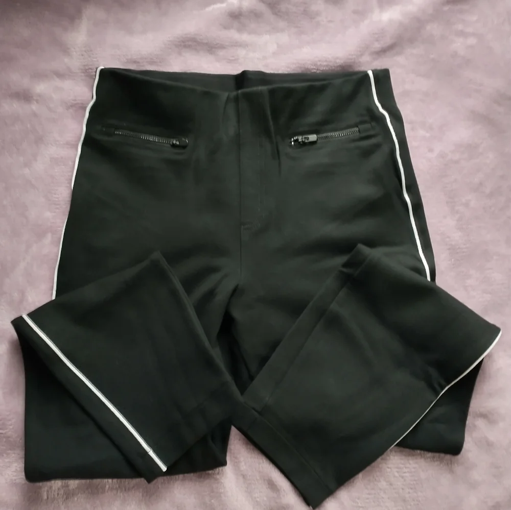 Spanx Skinny Pants With White Stripe